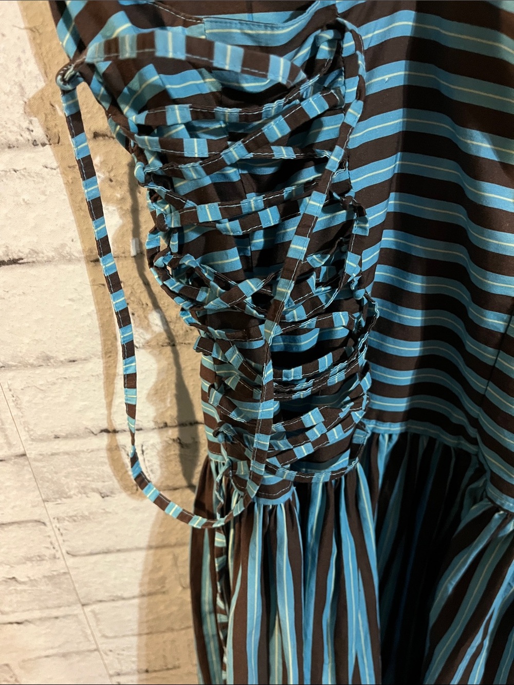 Damson Madder Angelina striped midi dress - Picture 8 of 10